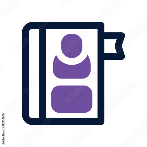 phone book icon. vector dual tone icon for your website, mobile, presentation, and logo design.