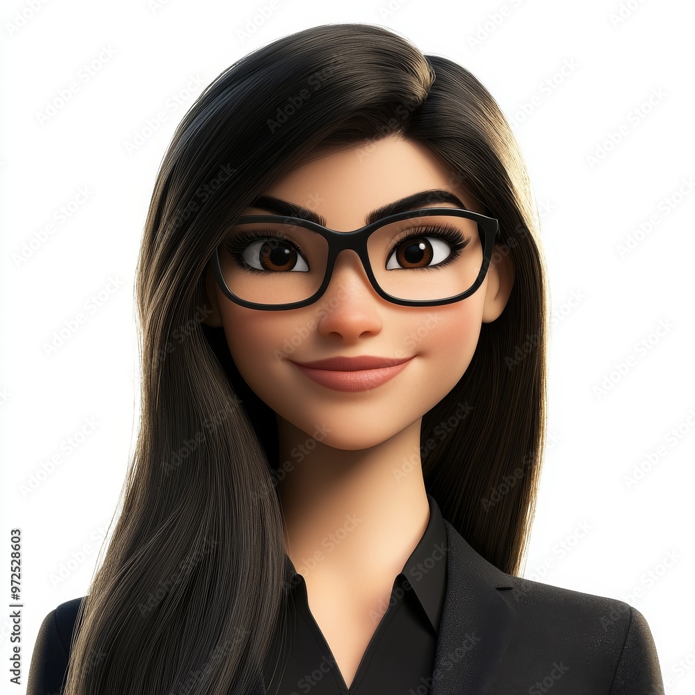 Icon illustration of a business woman holding a work document folder. Cartoon minimal style on a transparent png background. Icon illustration of a business woman holding a work document folder. Cartoon minimal style on a transparent png background.
