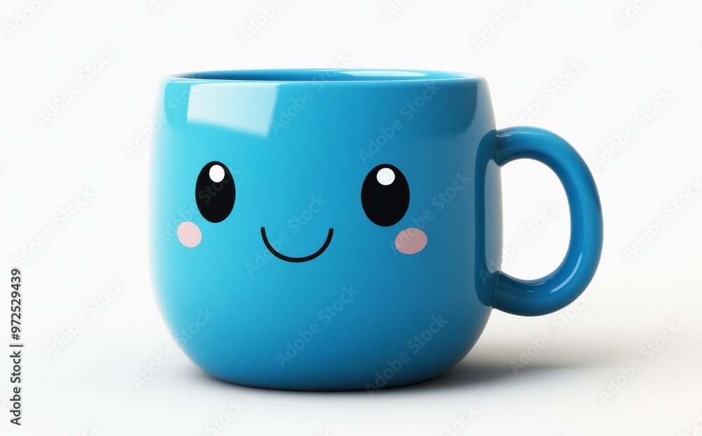 The quirky coffee cup character features mismatched eyes, bringing a unique and humorous touch to designs relating to morning routines and cafes. The quirky coffee cup character features mismatched eyes, bringing a unique and humorous touch to designs relating to morning routines and cafes.