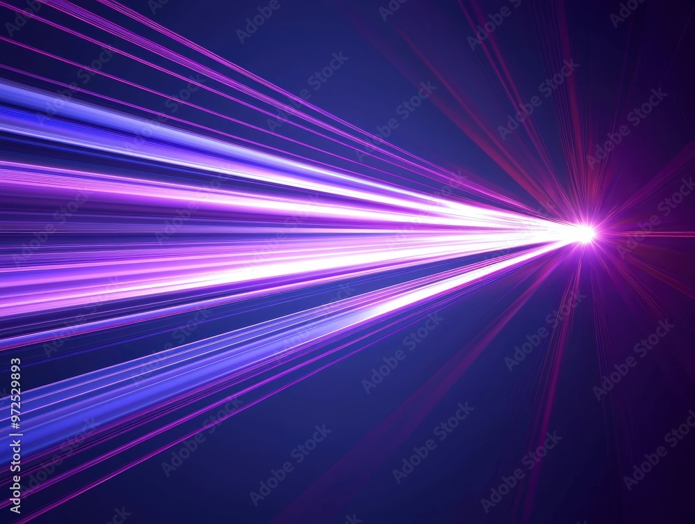 Purple and Blue Light Streaks Exploding on a Dark Background. Purple and Blue Light Streaks Exploding on a Dark Background.