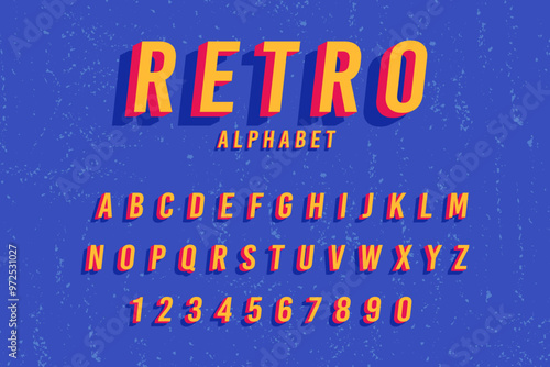 Retro alphabet font. Typography letters. Creative type design. Fun text symbols. Bold typeface. Hipster old logo style. Uppercase signs. Modern grunge label. Vector urban abstract garish abc icons set
