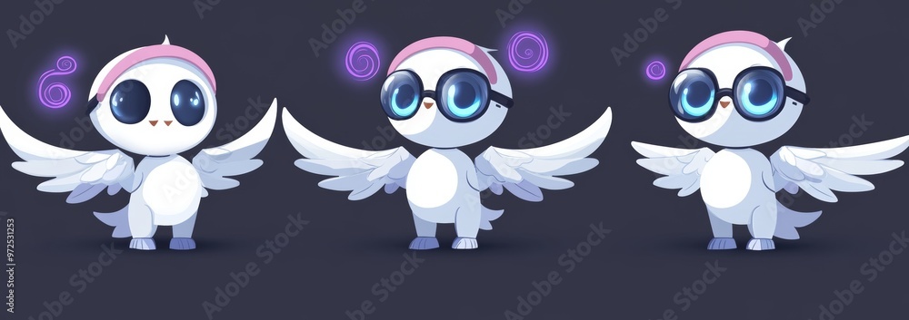 Animated evolution robot mascot character cartoon illustration. Futuristic design set of frightened, happy, and sad messages. Ai robot mascot character cartoon illustration. Animated evolution robot mascot character cartoon illustration. Futuristic design set of frightened, happy, and sad messages. Ai robot mascot character cartoon illustration.