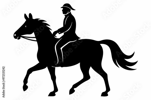 Horse rider vector silhouette,horse illustration