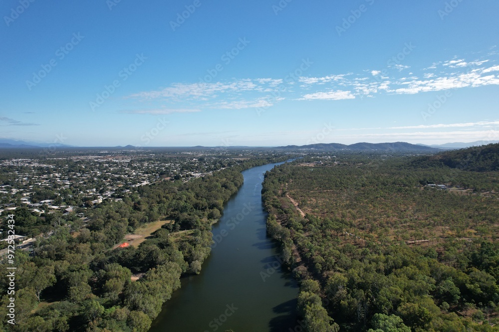 Aerial photo of Ross RiverTownsville Queensland Australia
