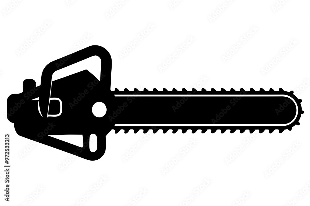 Chainsaw silhouette, Lumberjack icon, Chainsaw vector illustration Chainsaw silhouette, Lumberjack icon, Chainsaw vector illustration