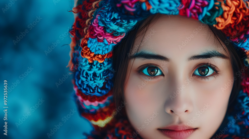 Young Chinese Model Ethnic Minority Village Young Chinese Model Ethnic Minority Village