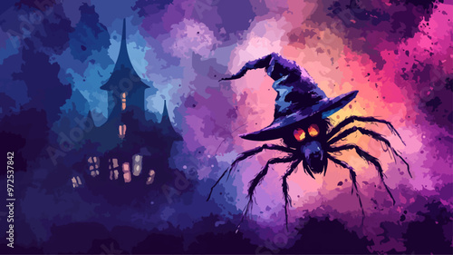 Spinne Tier Halloween Geisterhaus