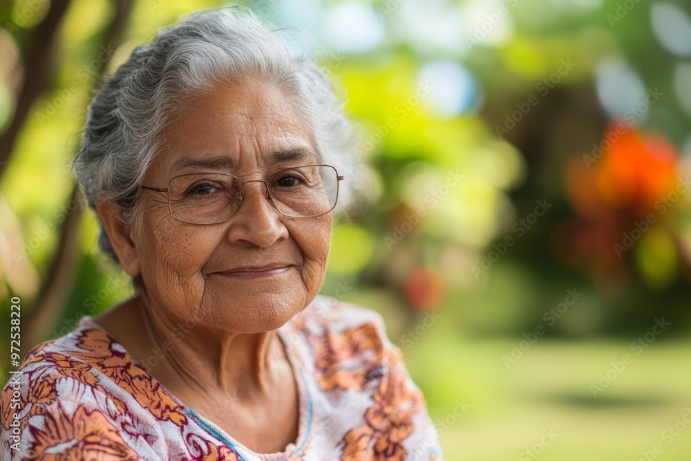 Happy senior woman smiling outdoors in the nature Happy senior woman smiling outdoors in the nature