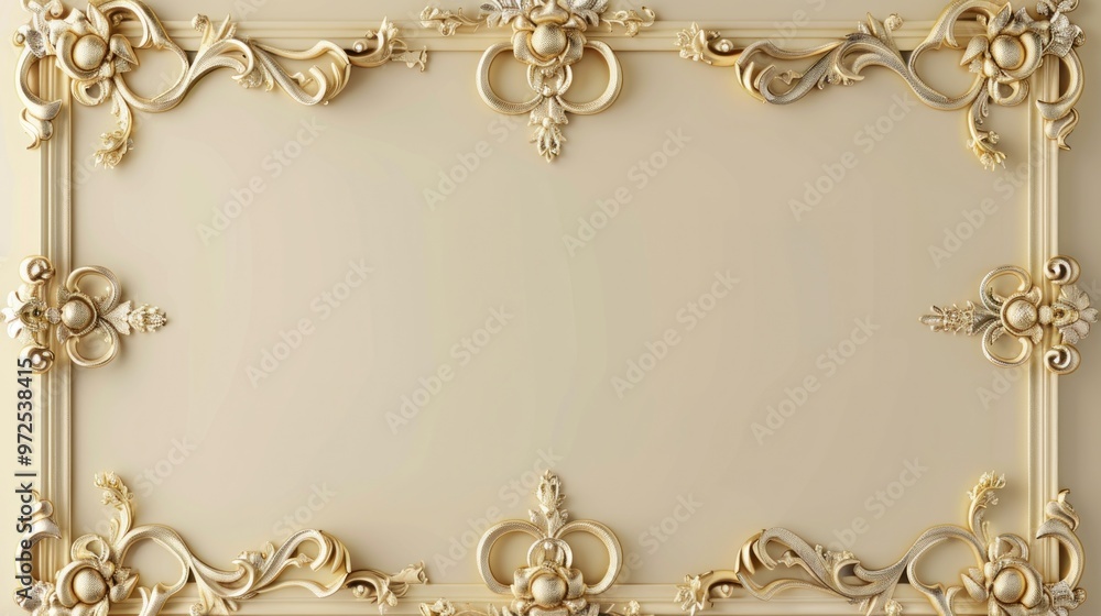 Luxury gold frame background with decorative pattern Luxury gold frame background with decorative pattern