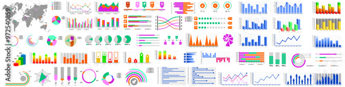 mega set of Editable infographics collection Charts ,corporate report ,data presentation graphic UI, UX, KIT elements. annual statistics