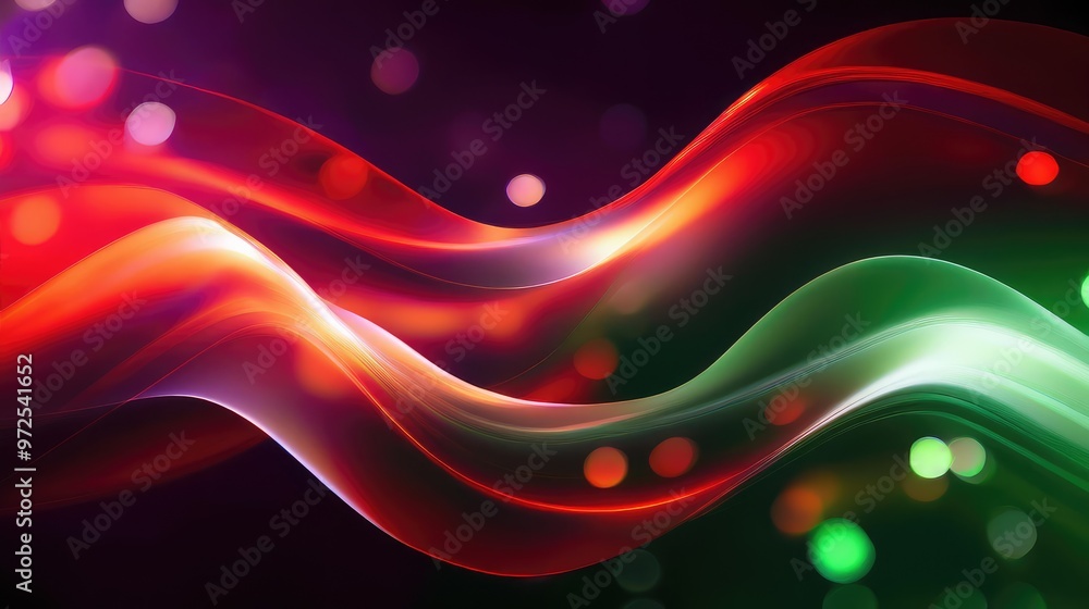 Obraz premium Abstract background of glowing coloured wavy lines