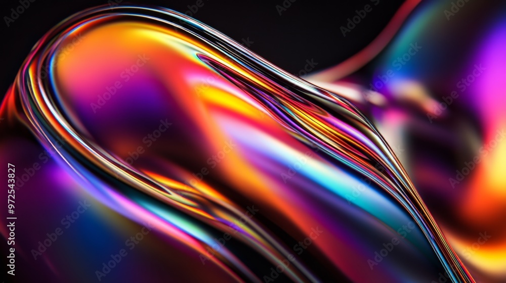 Fluid Iridescent Wave Pattern Fluid Iridescent Wave Pattern