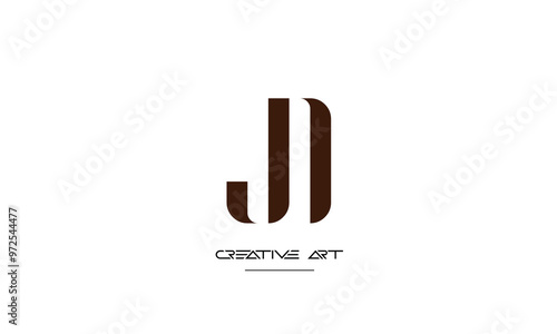 JD, DJ, J, D abstract letters logo monogram photo