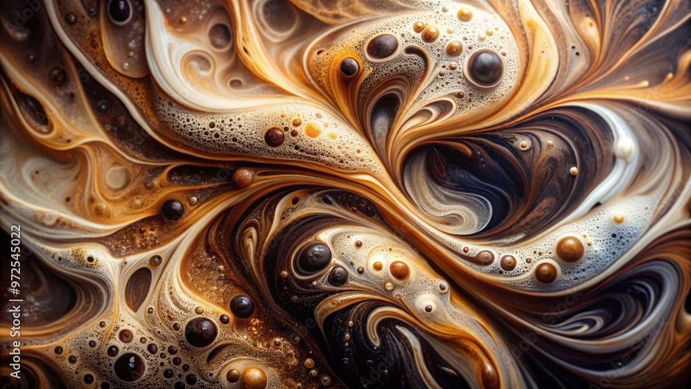 Coffee and Cream Swirl in Abstract Brown and Creamy Design Coffee and Cream Swirl in Abstract Brown and Creamy Design