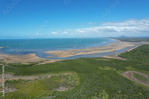 Aerial photo of Cape Cleveland south of Townsville Australia photo