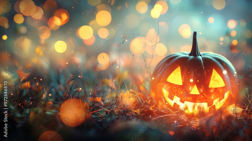 Eerie illustration of halloween day with bokeh and blur background. Premium illustration for banners, posters, greetings and Halloween celebrations. Eerie illustration of halloween day with bokeh and blur background. Premium illustration for banners, posters, greetings and Halloween celebrations.