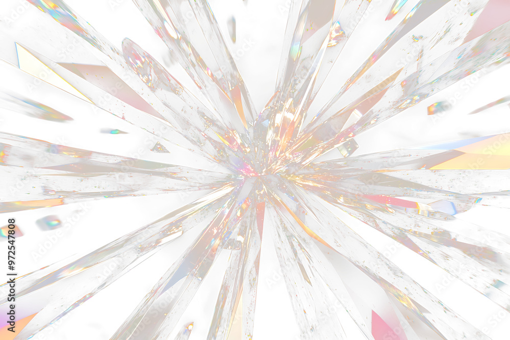Obraz premium Transparent Glass Sunburst Shapes