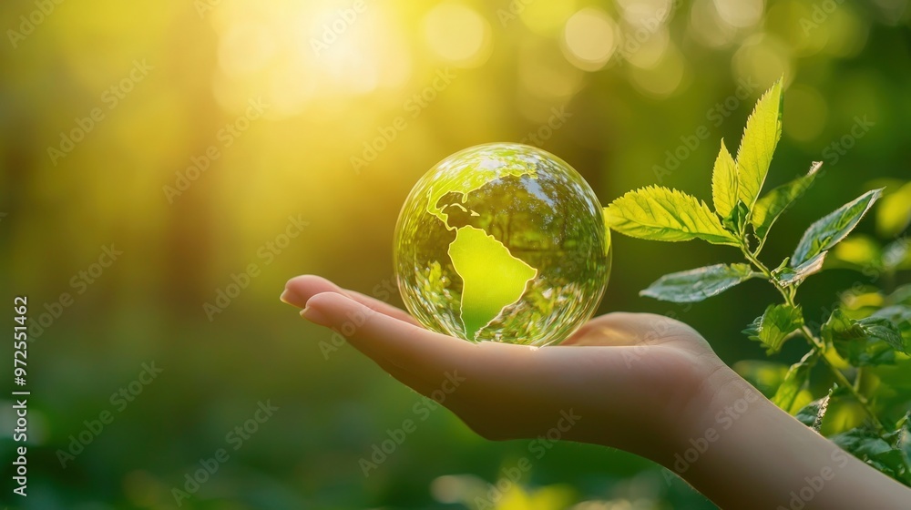 Holding the Future A Hand Protecting a Fragile Earth.