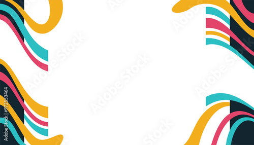 Organic wavy pattern for brochure, left and right margins