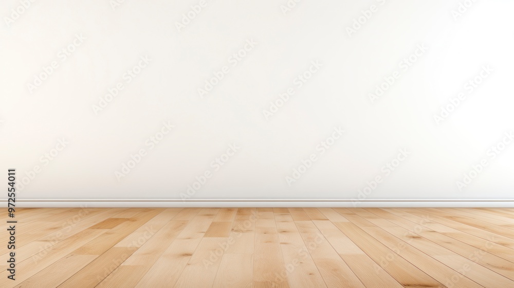 Empty room with wooden floor and white wall. Empty room with wooden floor and white wall.