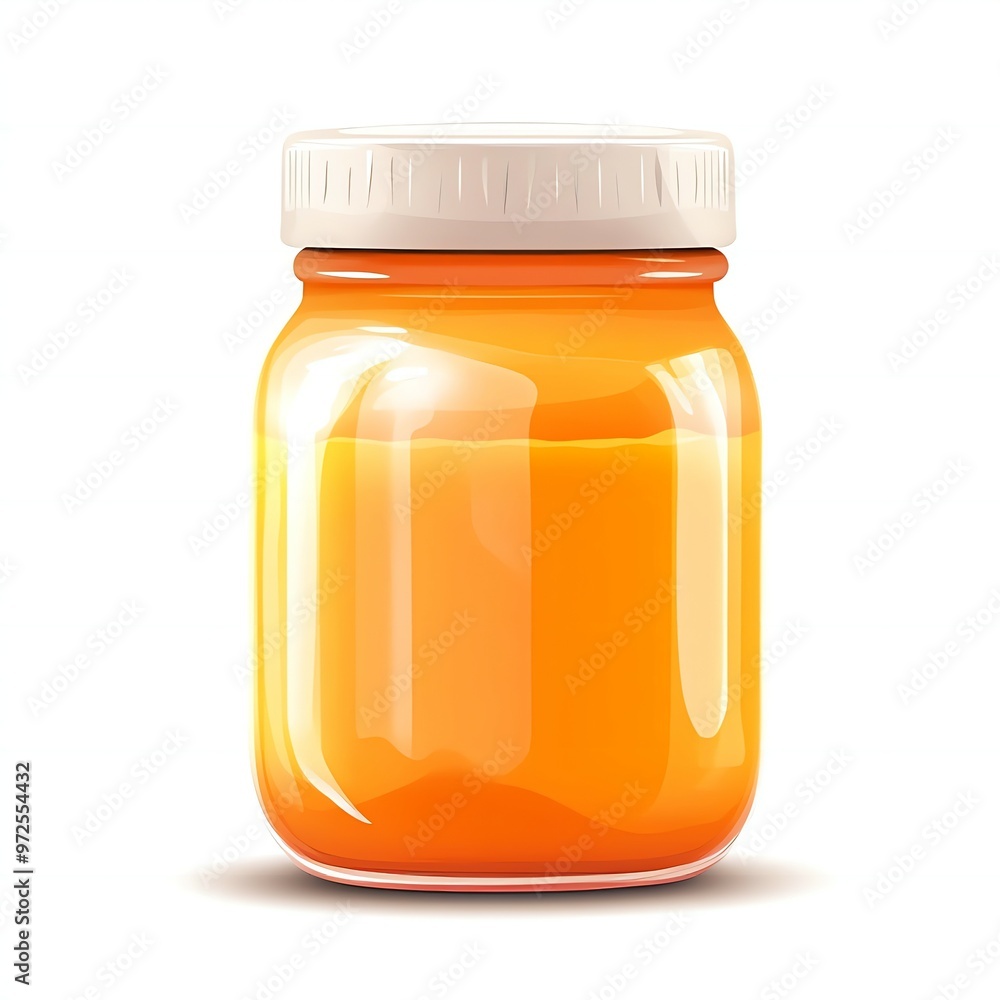 Minimalist cartoon baby food jar illustration in with clean lines and a simple design new beautiful stock image illustration AI Minimalist cartoon baby food jar illustration in with clean lines and a simple design new beautiful stock image illustration AI