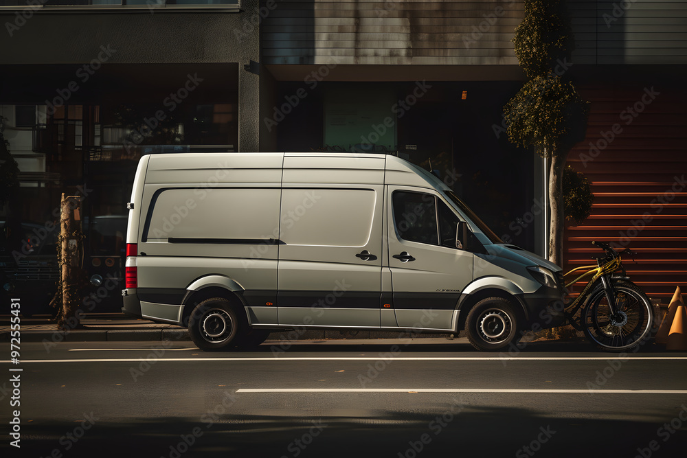 clean photo of a sprinter van in the streets clean photo of a sprinter van in the streets
