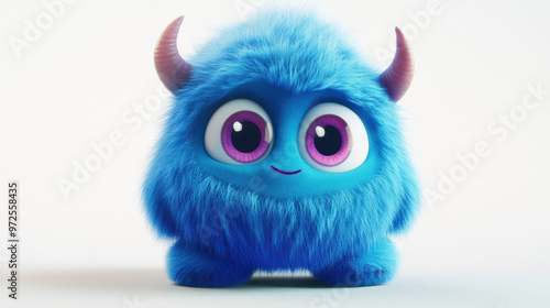 Cute Blue Monster.