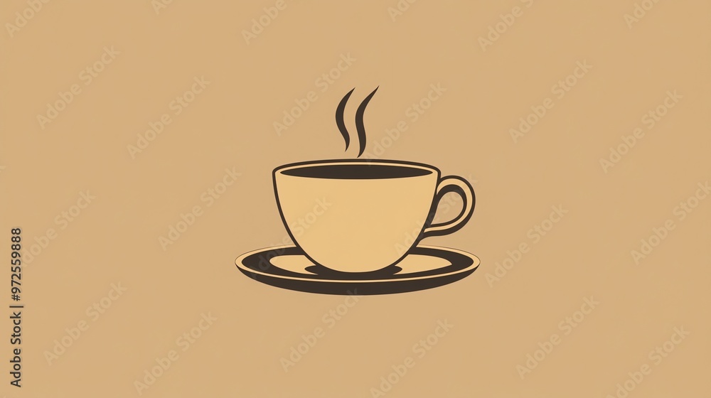 A simple illustration of a cup of coffee. A simple illustration of a cup of coffee.
