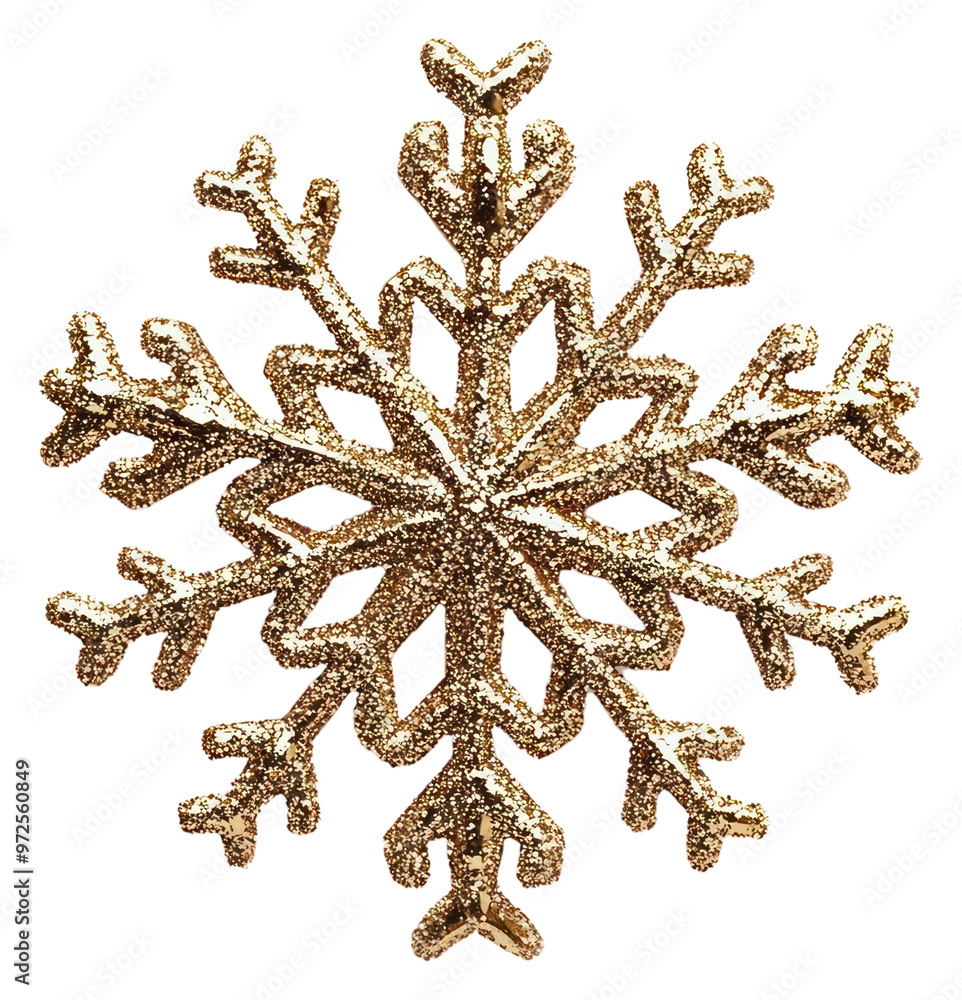 PNG A gold glitter snowflake ornament accessories chandelier decoration. PNG A gold glitter snowflake ornament accessories chandelier decoration.