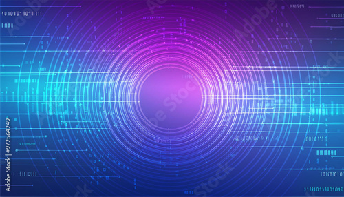 青とピンクのスタイリッシュなサイバーイメージ背景