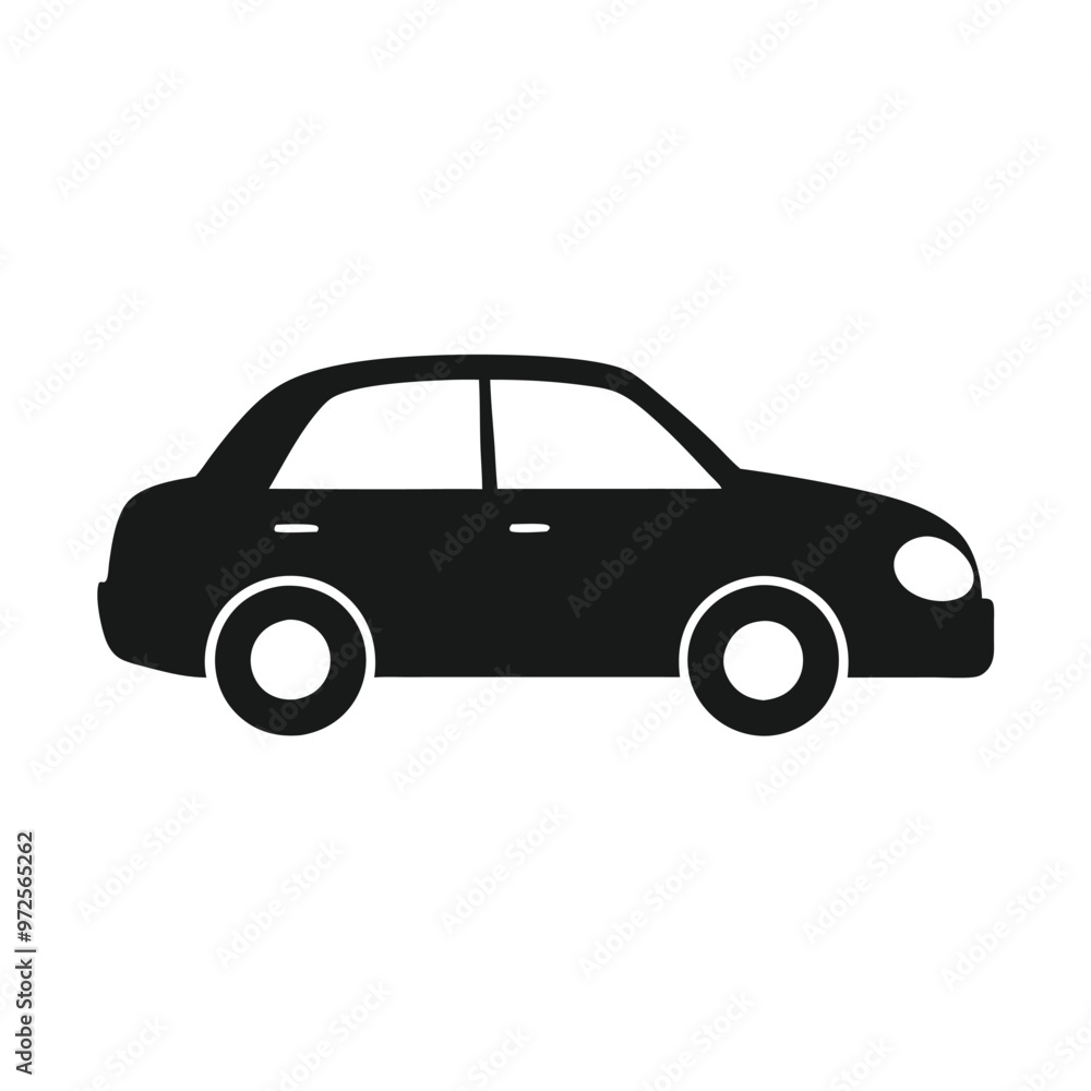 a simple car, vector silhouette, isolated white background a simple car, vector silhouette, isolated white background