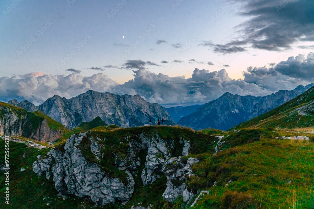 The Julian Alps, a mountain range of the Southern Limestone Alps that stretch from northeastern Italy to Slovenia The Julian Alps, a mountain range of the Southern Limestone Alps that stretch from northeastern Italy to Slovenia
