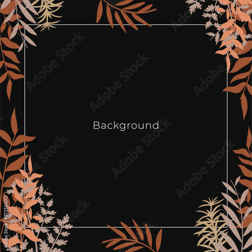 Autumn leaf frame background