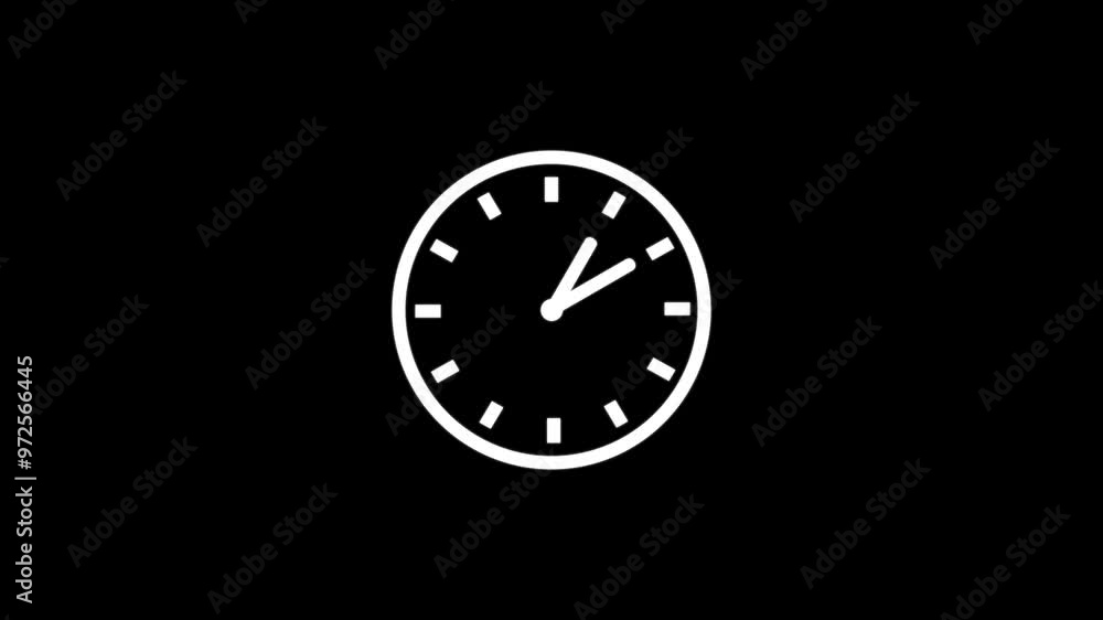 Clock icon animation 4k Motion Video Clock icon animation 4k Motion Video