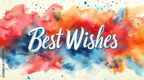 A vibrant watercolor wash sets the stage for a hand-lettered 