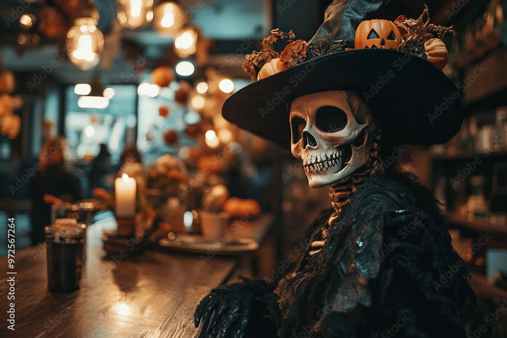 AI generated portrait of person dressed in devil costume for Halloween AI generated portrait of person dressed in devil costume for Halloween