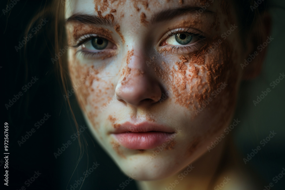 Generative AI picture of a skin after laser treatment dermatology problem Generative AI picture of a skin after laser treatment dermatology problem