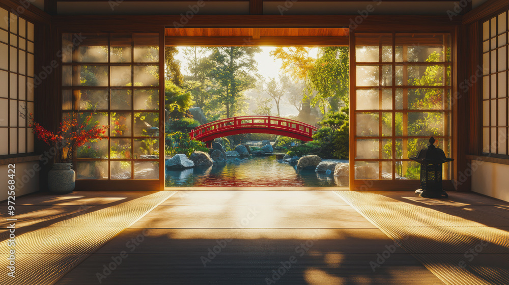 Fototapeta premium Japanese Garden View.