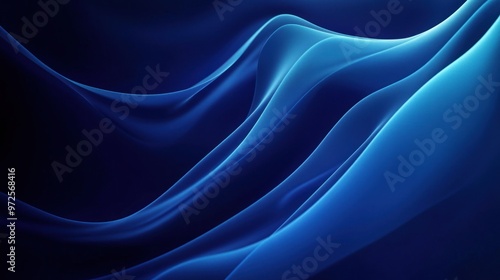 Wallpaper Mural Abstract Blue Waves Torontodigital.ca