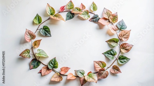 green leaves frame, Green Leaves Frame on Grey Background, Nature, Frame, Greenery, Leaves