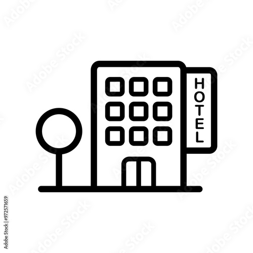 Hotel icon template