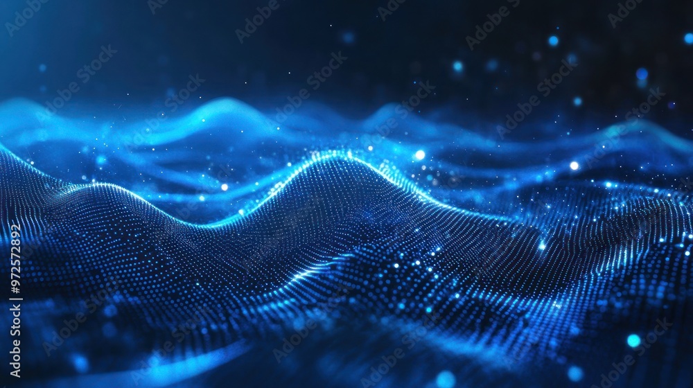 Abstract Blue Digital Landscape Abstract Blue Digital Landscape