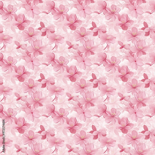 Vintage pink petals (sakura, apple, cherry). Seamless floral wallpaper