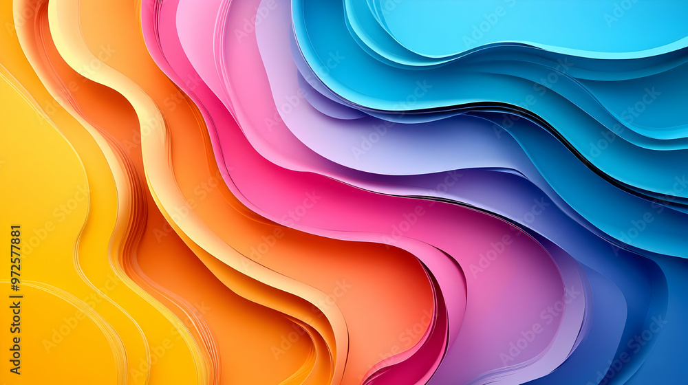 Abstract Colorful Waves Flow Seamlessly Background Animation Abstract Colorful Waves Flow Seamlessly Background Animation