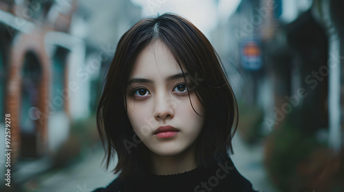 Free Download Young Chinese Model Quaint Village Street - GFXLoad