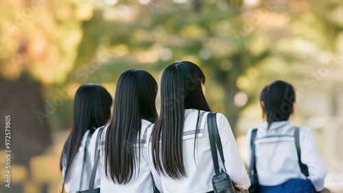 女子高生の後ろ姿