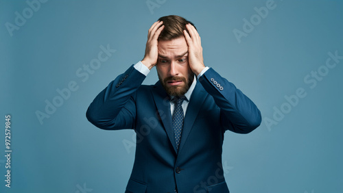 A person holding their head after making a mistake