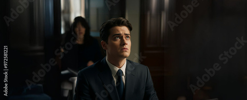 A worried businessman