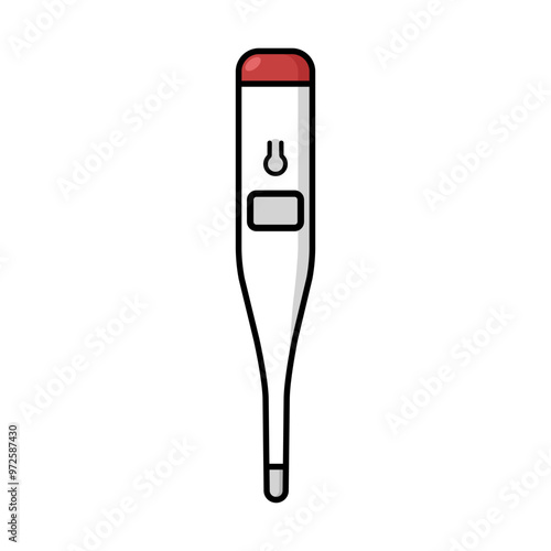digital thermometer icon for apps or web