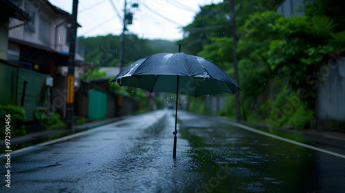 Wallpaper Mural rain on the street Torontodigital.ca